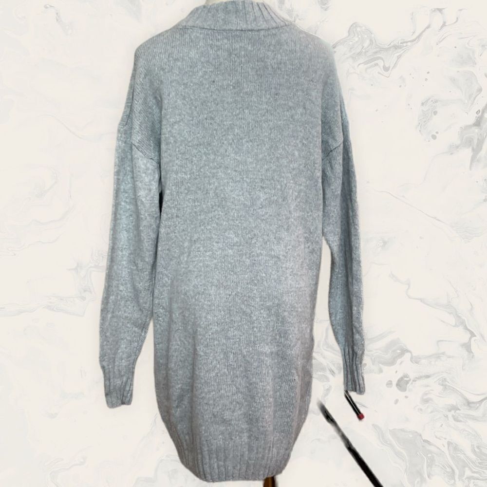 Abound Mock Neck Mini Sweater Dress - Size XS - gray